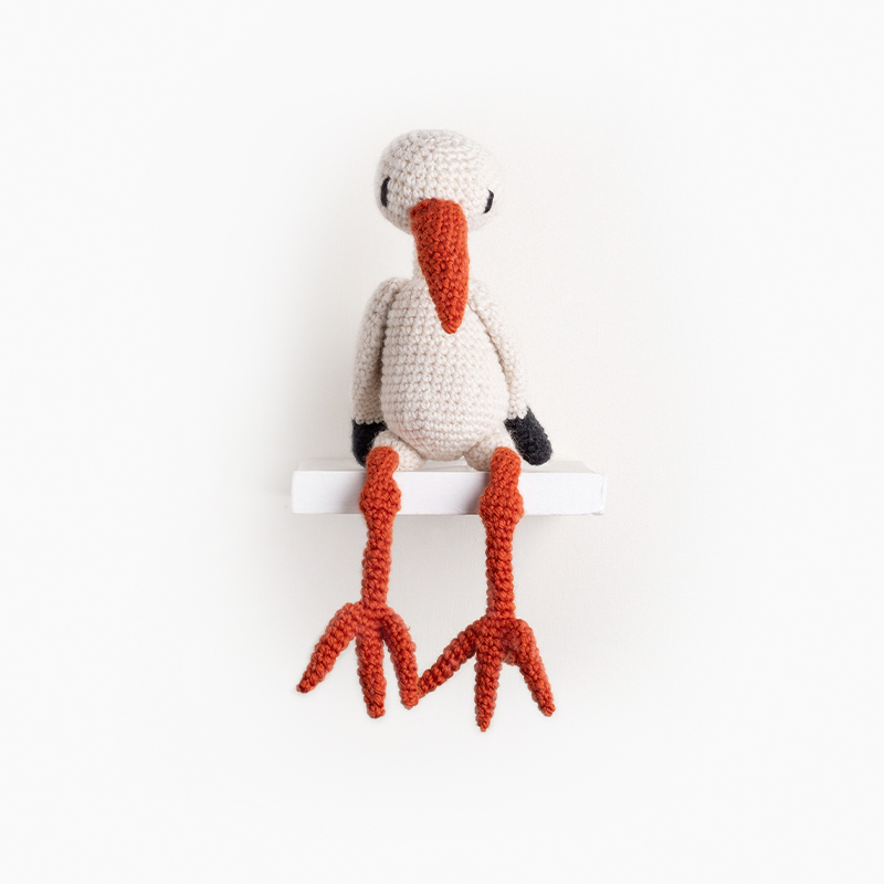 stork bird crochet amigurumi project pattern kerry lord Edward's menagerie